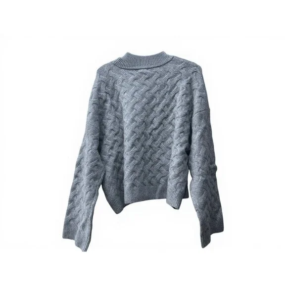 Wild Fable Women’s Cable Knit Sweater ~ Gray ~ Size: 1X ~ NWT - Picture 3 of 5